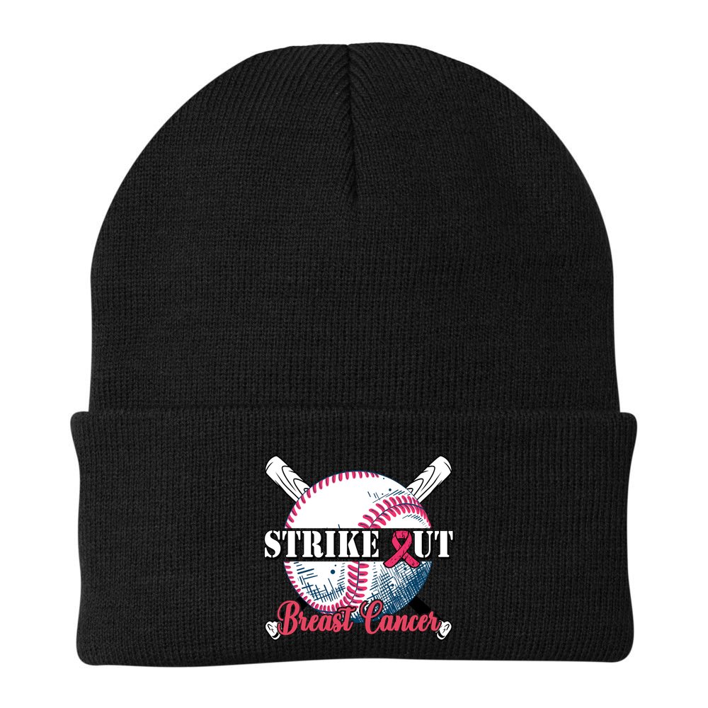 Strike Out Breast Cancer Baseball Beanie