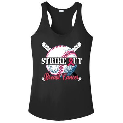 Strike Out Breast Cancer Baseball Ladies PosiCharge Competitor Racerback Tank