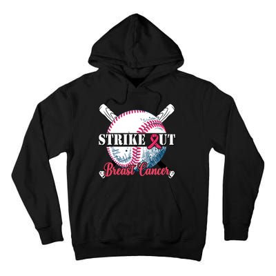 Strike Out Breast Cancer Baseball Tall Hoodie