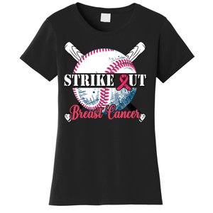 Strike Out Breast Cancer Baseball Women's T-Shirt