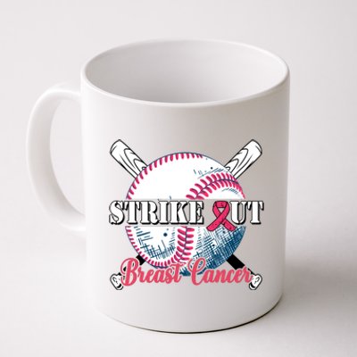 Strike Out Breast Cancer Baseball Coffee Mug