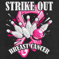 Strike Out Breast Cancer Awareness Bowling Fighter 7 Panel Mesh Trucker Snapback Hat