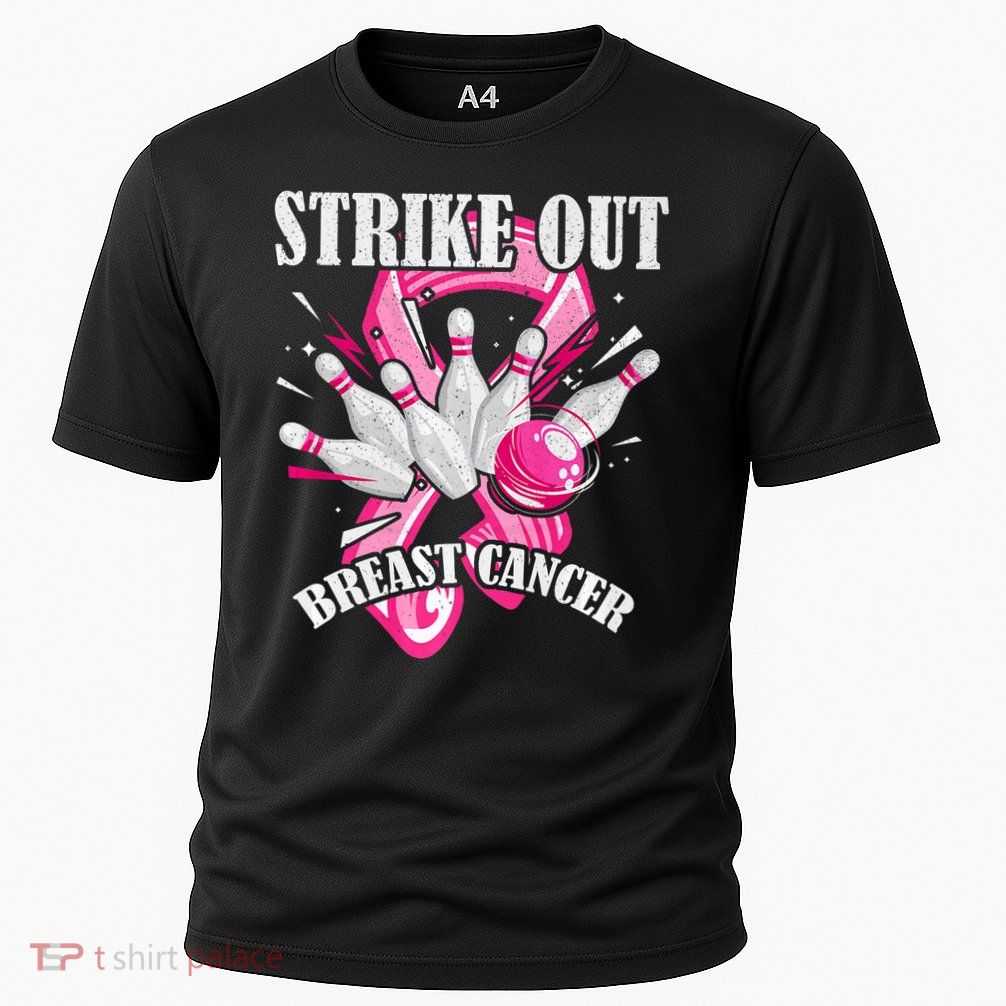 Strike Out Breast Cancer Awareness Bowling Fighter Performance Shirt