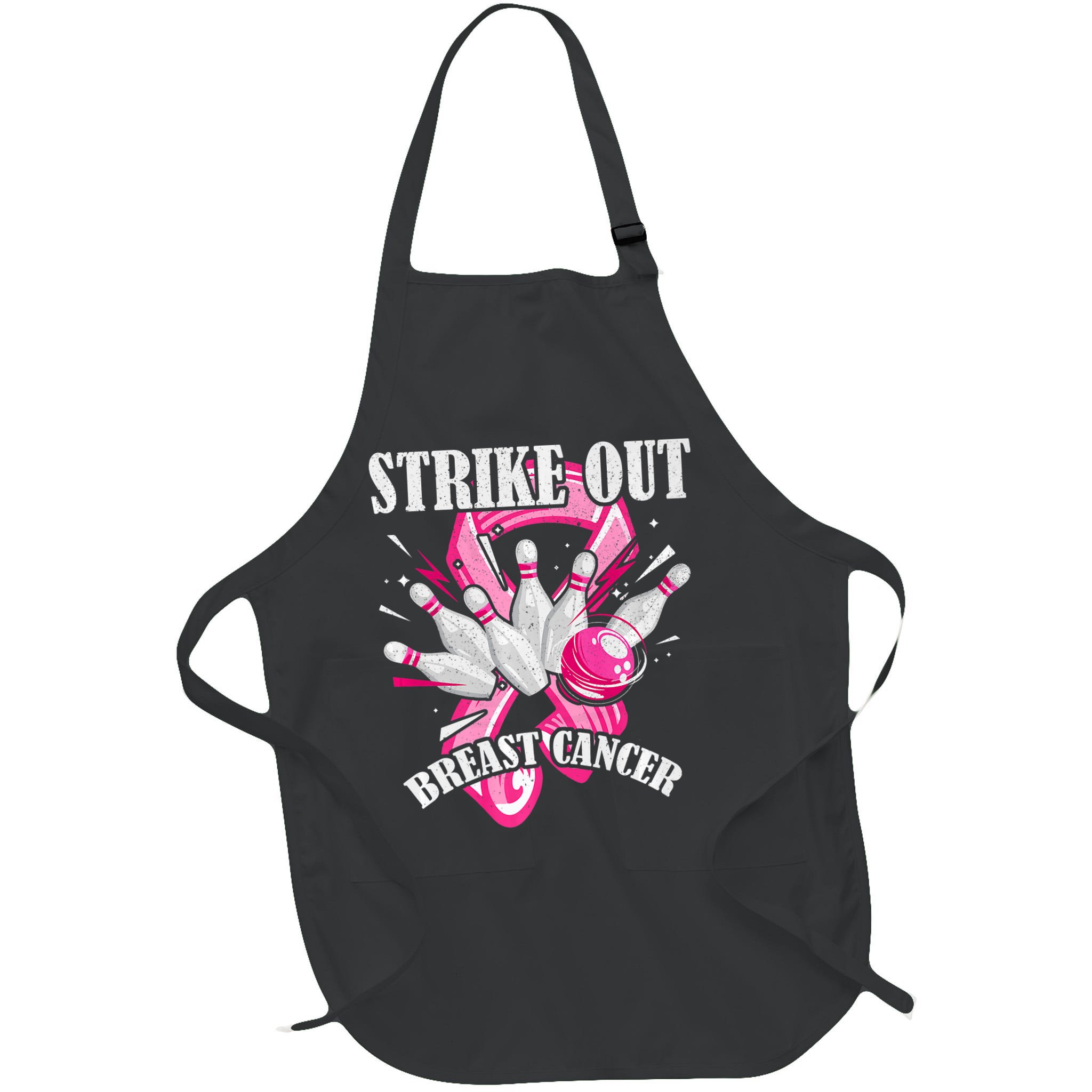 Strike Out Breast Cancer Awareness Bowling Fighter Apron