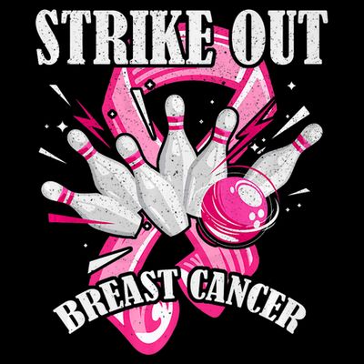 Strike Out Breast Cancer Awareness Bowling Fighter T-Shirt