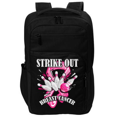 Strike Out Breast Cancer Awareness Bowling Fighter Impact Tech Backpack