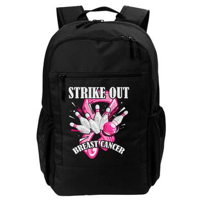 Strike Out Breast Cancer Awareness Bowling Fighter Backpack