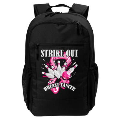 Strike Out Breast Cancer Awareness Bowling Fighter Daily Commute Backpack