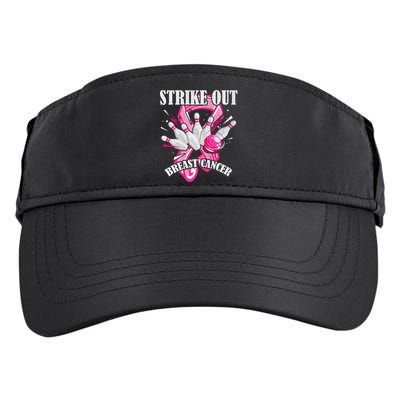 Strike Out Breast Cancer Awareness Bowling Fighter Adult Drive Performance Visor