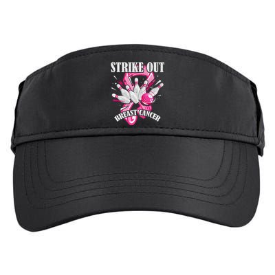 Strike Out Breast Cancer Awareness Bowling Fighter Adult Drive Performance Visor