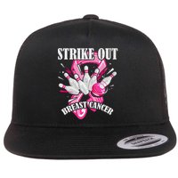 Strike Out Breast Cancer Awareness Bowling Fighter Flat Bill Trucker Hat