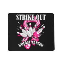 Strike Out Breast Cancer Awareness Bowling Fighter Mousepad