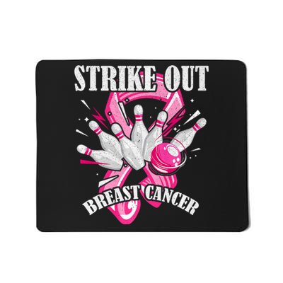 Strike Out Breast Cancer Awareness Bowling Fighter Mousepad