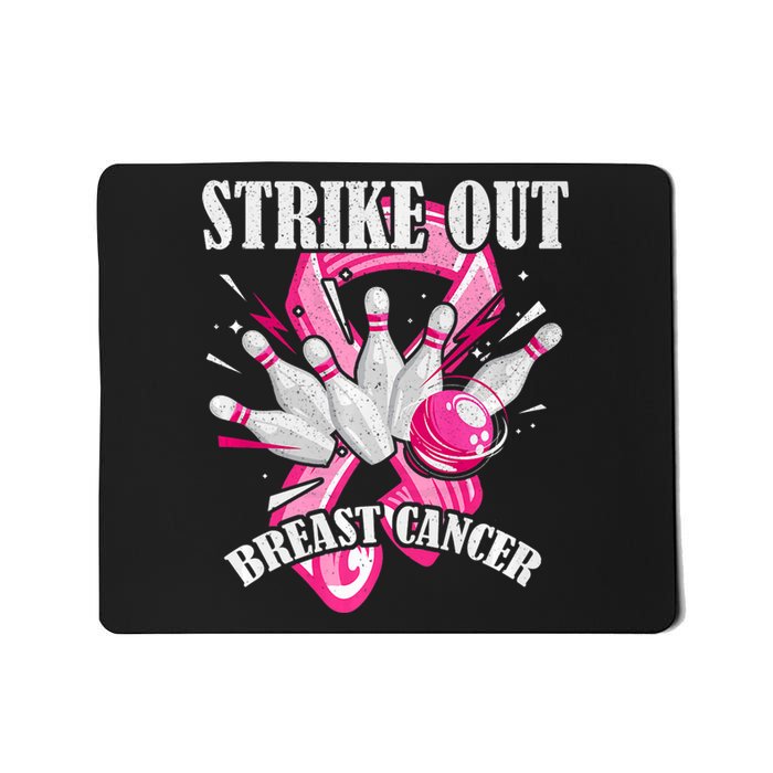 Strike Out Breast Cancer Awareness Bowling Fighter Mousepad