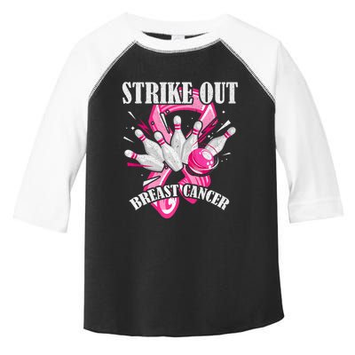 Strike Out Breast Cancer Awareness Bowling Fighter Toddler Fine Jersey T-Shirt