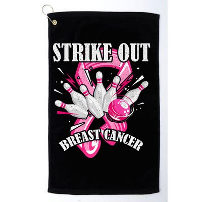 Strike Out Breast Cancer Awareness Bowling Fighter Golf Towel