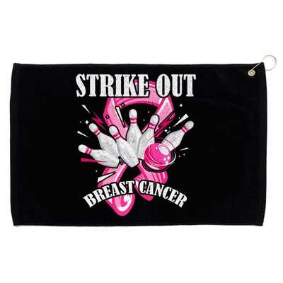 Strike Out Breast Cancer Awareness Bowling Fighter Grommeted Golf Towel