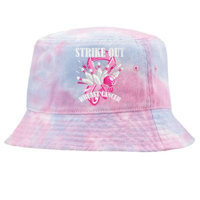 Strike Out Breast Cancer Awareness Bowling Fighter Tie-Dyed Bucket Hat