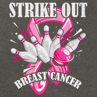 Strike Out Breast Cancer Awareness Bowling Fighter Cotton Canvas Backpack