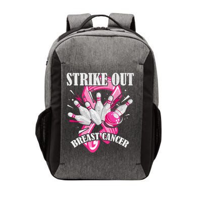 Strike Out Breast Cancer Awareness Bowling Fighter Vector Backpack