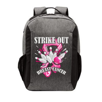 Strike Out Breast Cancer Awareness Bowling Fighter Vector Backpack