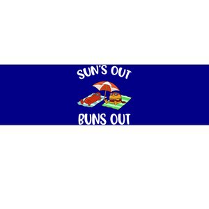 Suns Out Buns Out Funny Gift Bumper Sticker