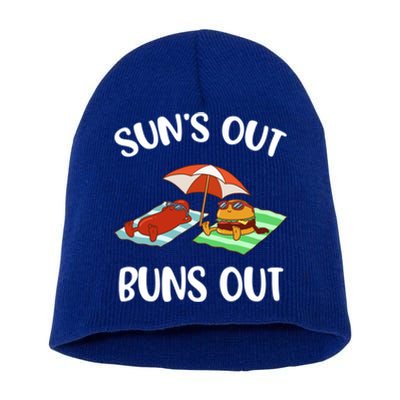 Suns Out Buns Out Funny Gift Short Acrylic Beanie