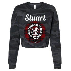 Stuart Of Bute Clan Scottish Name Coat Of Arms Tartan Cropped Pullover Crew