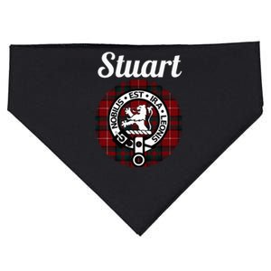 Stuart Of Bute Clan Scottish Name Coat Of Arms Tartan USA-Made Doggie Bandana