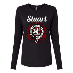 Stuart Of Bute Clan Scottish Name Coat Of Arms Tartan Womens Cotton Relaxed Long Sleeve T-Shirt