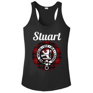 Stuart Of Bute Clan Scottish Name Coat Of Arms Tartan Ladies PosiCharge Competitor Racerback Tank