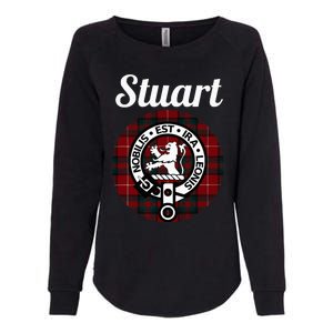 Stuart Of Bute Clan Scottish Name Coat Of Arms Tartan Womens California Wash Sweatshirt