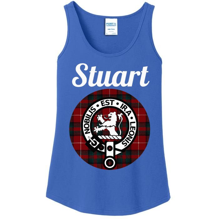 Stuart Of Bute Clan Scottish Name Coat Of Arms Tartan Ladies Essential Tank