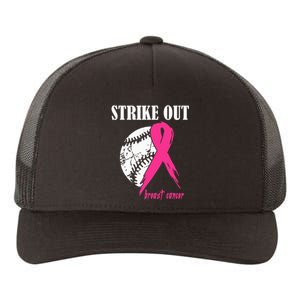 Strike Out Breast Cancer Awareness Baseball Fighters Yupoong Adult 5-Panel Trucker Hat