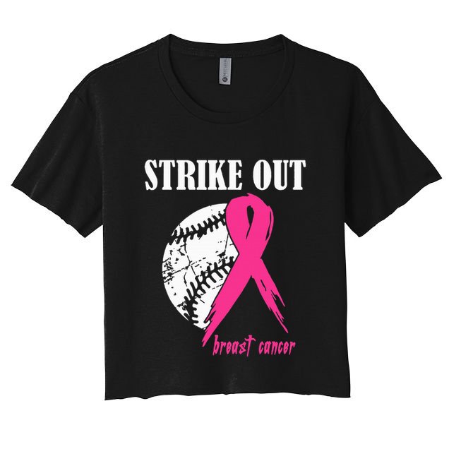 Strike Out Breast Cancer Awareness Baseball Fighters Crop Top