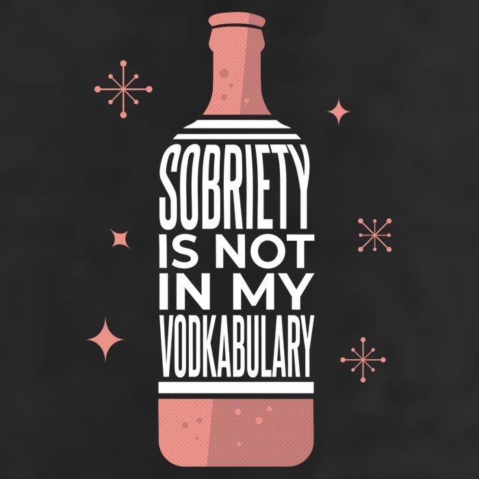 Sobriety Is Not In My Vodkabulary 7 Panel Mesh Trucker Snapback Hat