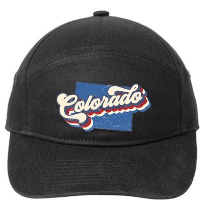 State Of Colorado Retro Logo 7-Panel Snapback Hat
