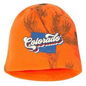 State Of Colorado Retro Logo Kati - Camo Knit Beanie