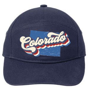 State Of Colorado Retro Logo 7-Panel Snapback Hat