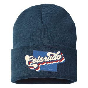 State Of Colorado Retro Logo Sustainable Knit Beanie