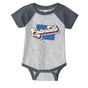 State Of Colorado Retro Logo Infant Baby Jersey Bodysuit