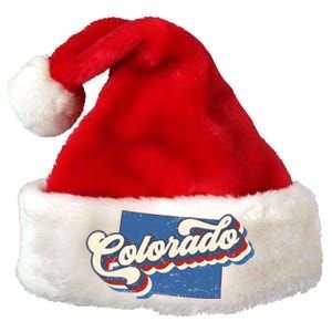 State Of Colorado Retro Logo Premium Christmas Santa Hat