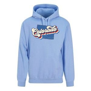 State Of Colorado Retro Logo Unisex Surf Hoodie