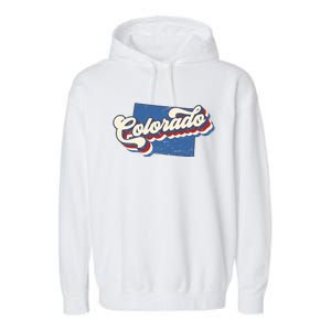 State Of Colorado Retro Logo Garment-Dyed Fleece Hoodie