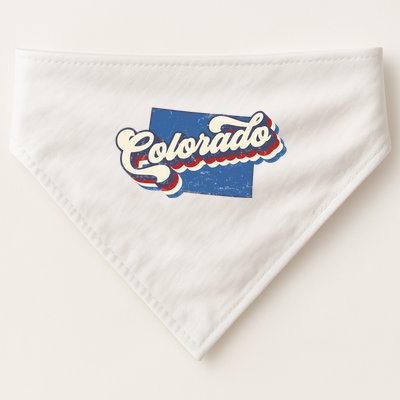 State Of Colorado Retro Logo USA-Made Doggie Bandana