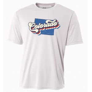 State Of Colorado Retro Logo Cooling Performance Crew T-Shirt