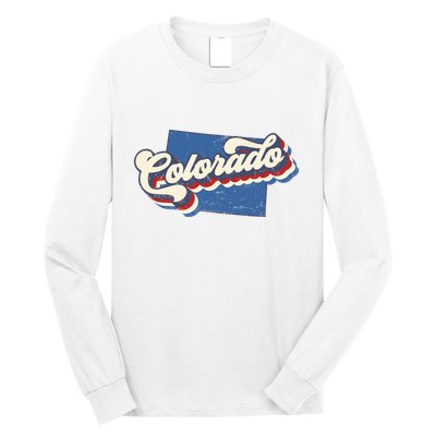 State Of Colorado Retro Logo Long Sleeve Shirt