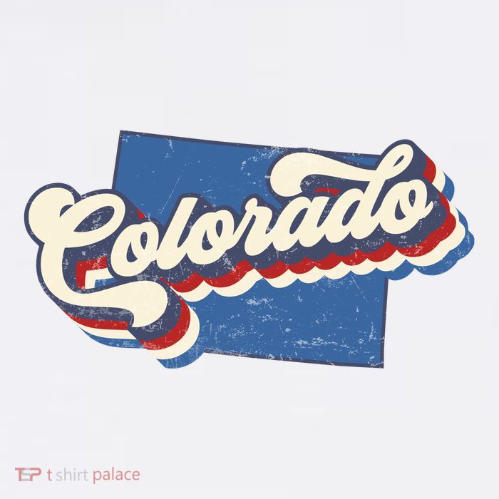 State Of Colorado Retro Logo Tall T-Shirt