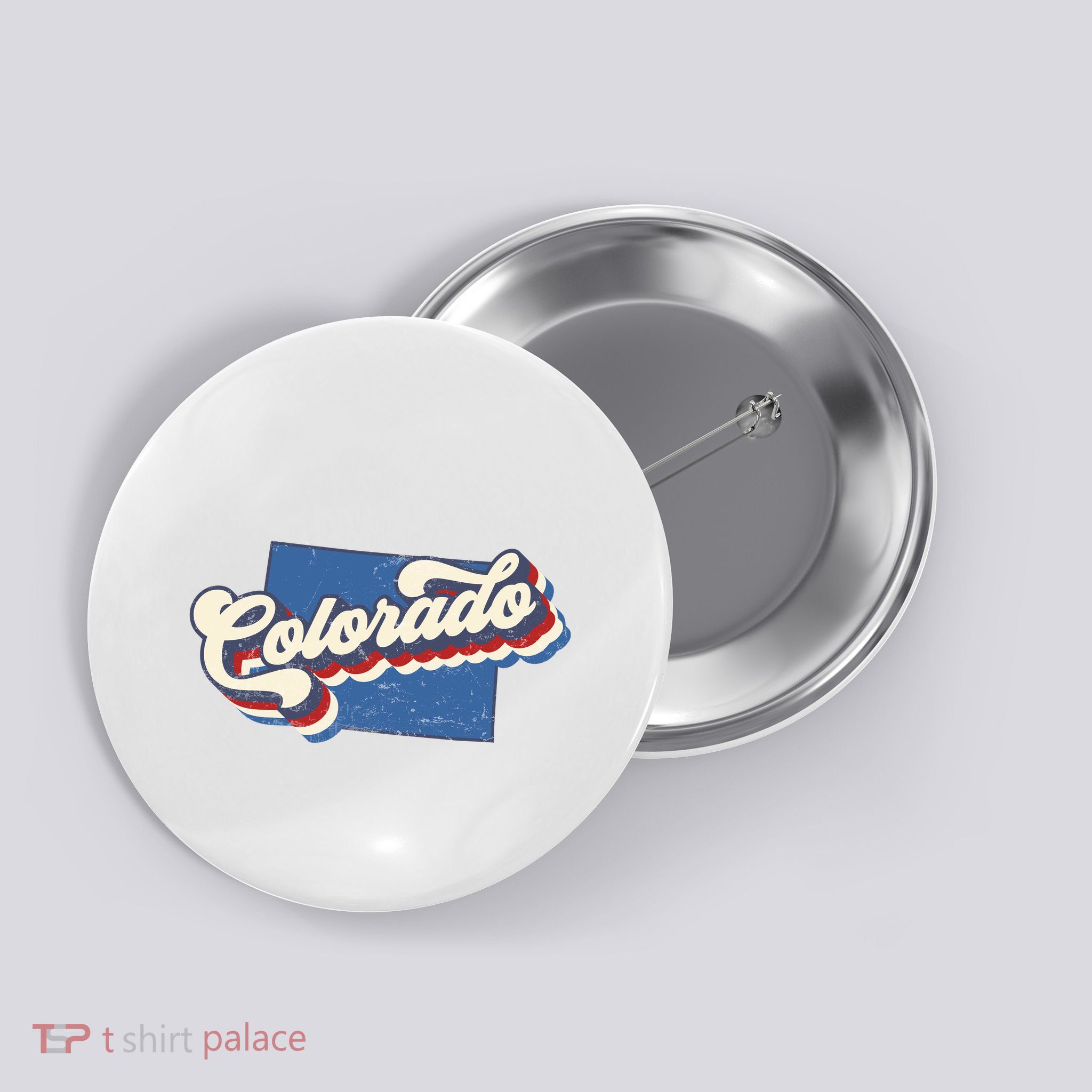 State Of Colorado Retro Logo Button