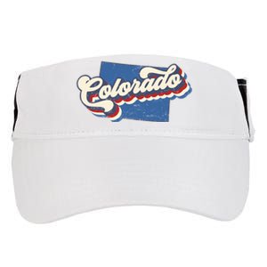 State Of Colorado Retro Logo Adult Drive Performance Visor